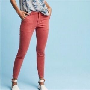 Anthropologic Hei Hei Red Skinny Cargo Pant 27